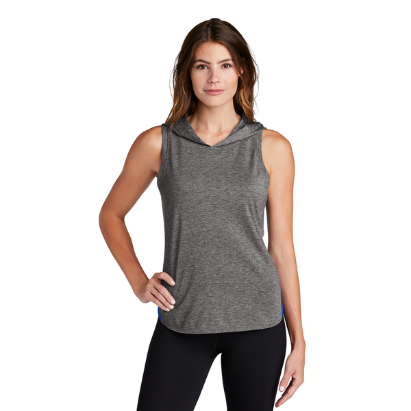 Sport-Tek® PosiCharge® Tri-Blend Wicking Ladies' Draft Hoodie Tank