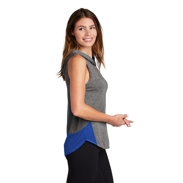 Sport-Tek® PosiCharge® Tri-Blend Wicking Ladies' Draft Hoodie Tank
