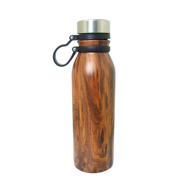 Brisbane Wood Tone Double Wall Stainless Steel Bottle, 20oz.