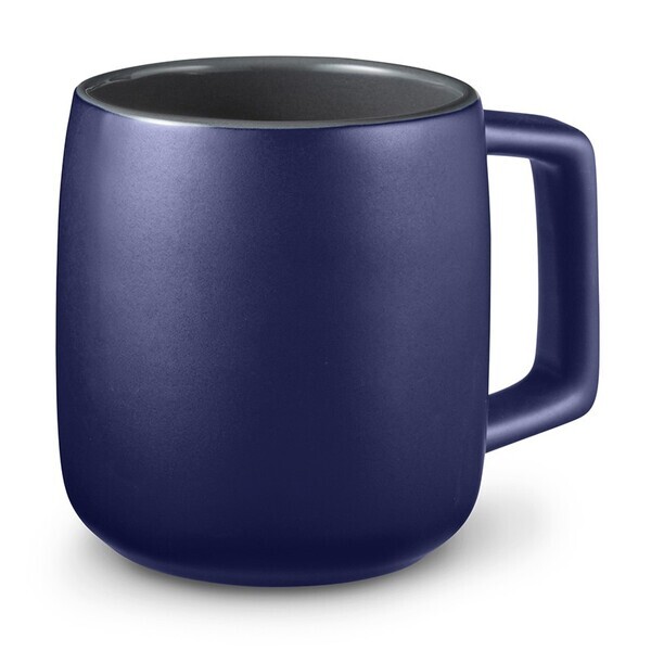 Geo Square Handle Ceramic Mug, 15oz.