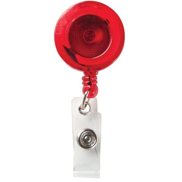 Round Secure-A-Badge™ Retractable Badgeholder w/ Belt Clip