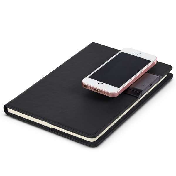 Refillable Journal with Wireless Charging Panel, 5-3/4" x 8-3/5"