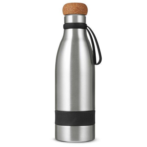 Double Wall Vacuum Bottle with Cork Lid, 19oz.