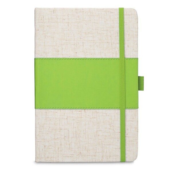 Soft Cover PU and Heathered Fabric Journal, 5-5/8" x 8-3/8"