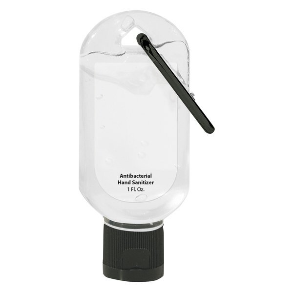 Antibacterial Hand Sanitizer w/ Carabiner, 1oz.