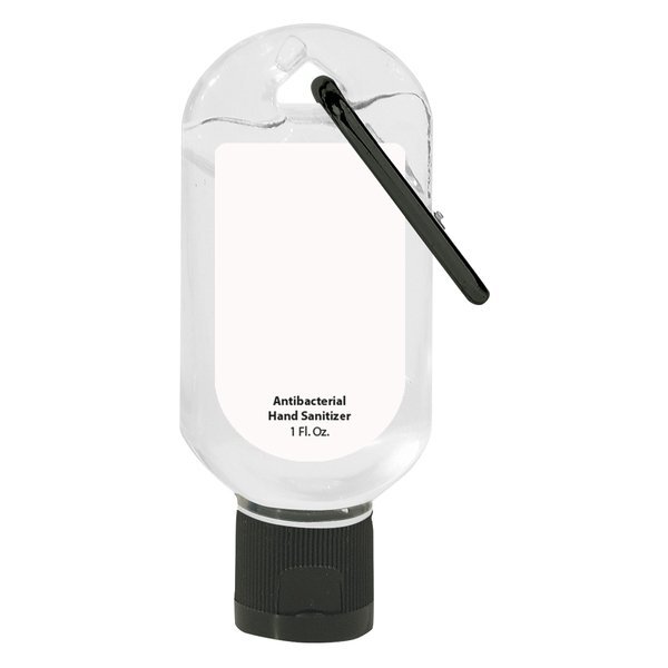 Antibacterial Hand Sanitizer w/ Carabiner, 1oz.