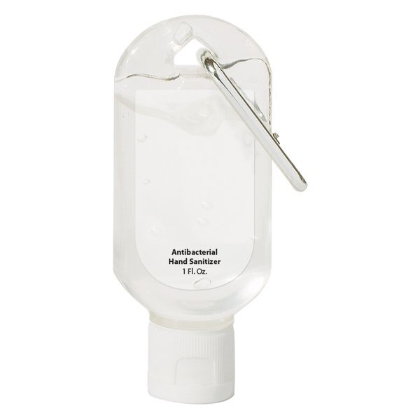 Antibacterial Hand Sanitizer w/ Carabiner, 1oz.