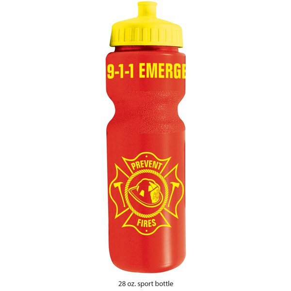 Practice Fire Safety 28oz. Sport Bottle Kit, Stock