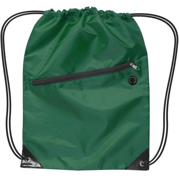 Drawstring Backpack W/ Zipper