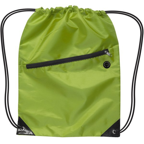 Drawstring Backpack W/ Zipper