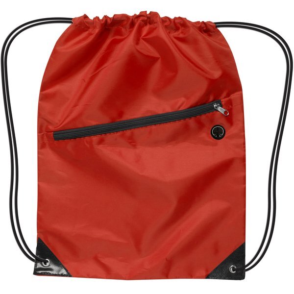 Drawstring Backpack W/ Zipper
