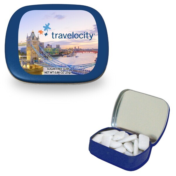 Hinged Tin Filled with Gum