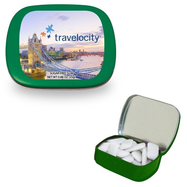 Hinged Tin Filled with Gum