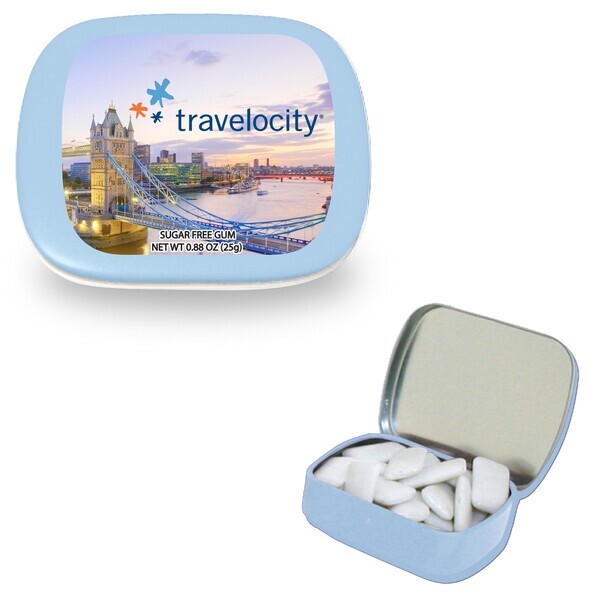 Hinged Tin Filled with Gum