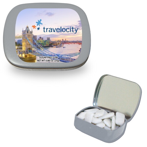 Hinged Tin Filled with Gum