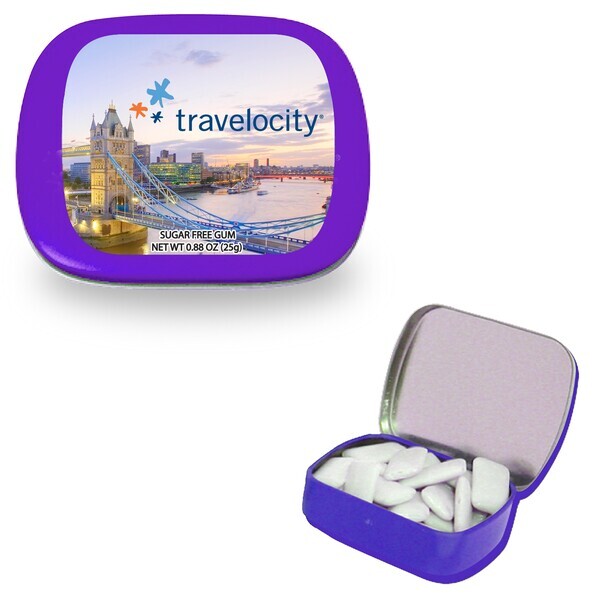 Hinged Tin Filled with Gum