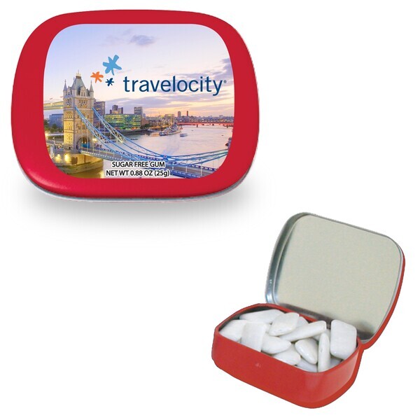 Hinged Tin Filled with Gum