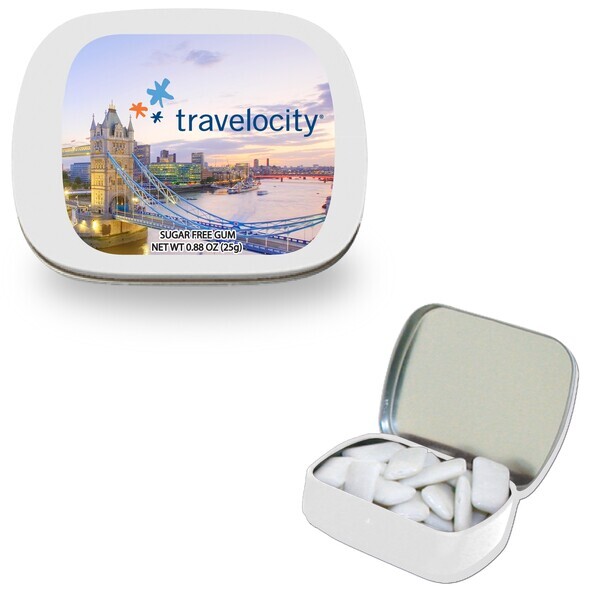 Hinged Tin Filled with Gum