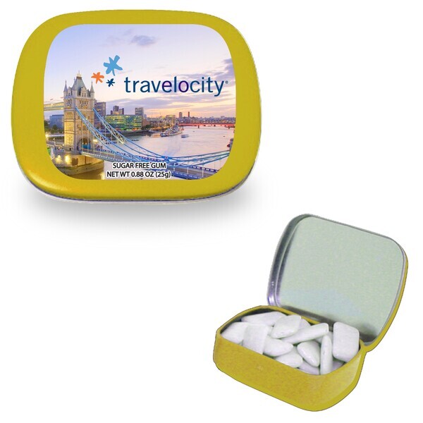 Hinged Tin Filled with Gum