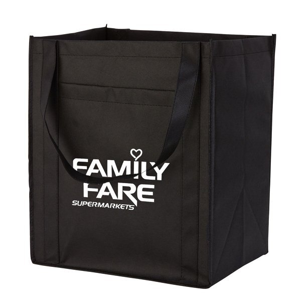 Large Non-Woven Grocery Tote w/ Pocket
