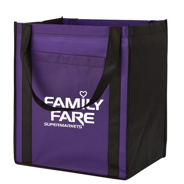 Large Non-Woven Grocery Tote w/ Pocket