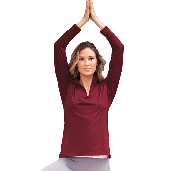 Vansport™ Zen Heather Jersey Ladies' Zip Pullover