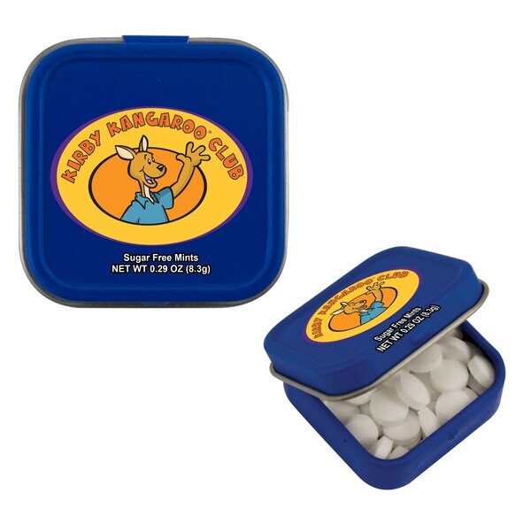 Sugar Free Mints in a Mini Square Tin, .29oz.