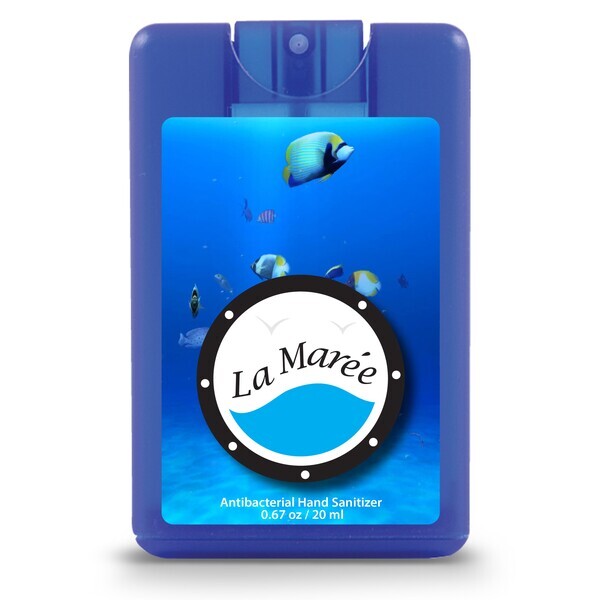 Credit Card Style Antibacterial Hand Sanitizer Spray, .67oz.