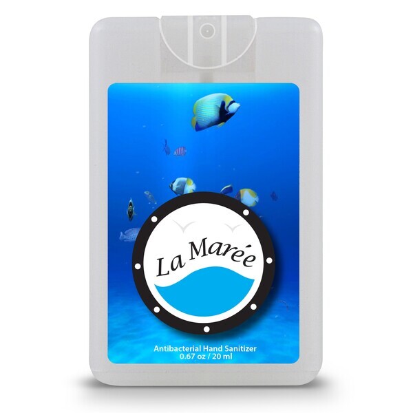 Credit Card Style Antibacterial Hand Sanitizer Spray, .67oz.