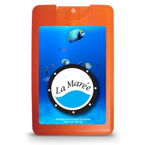 Credit Card Style Antibacterial Hand Sanitizer Spray, .67oz.