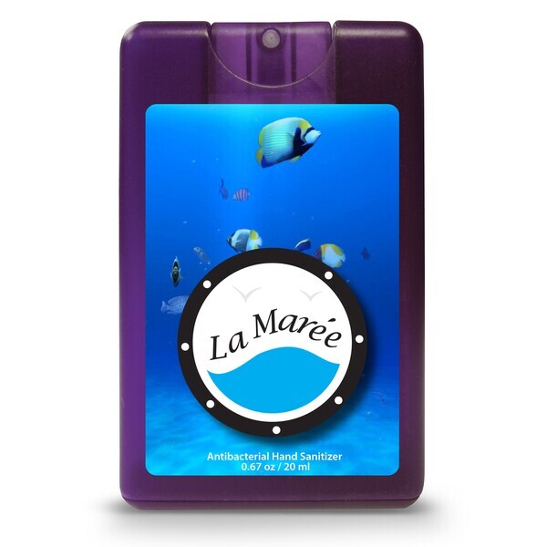 Credit Card Style Antibacterial Hand Sanitizer Spray, .67oz.