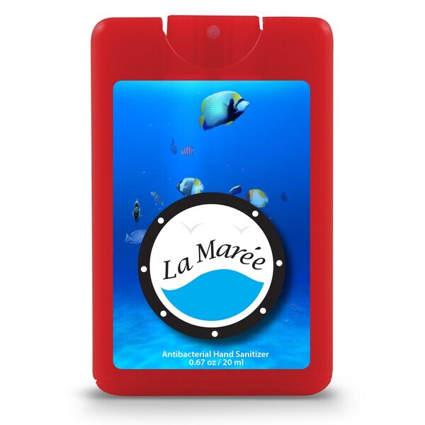 Credit Card Style Antibacterial Hand Sanitizer Spray, .67oz.