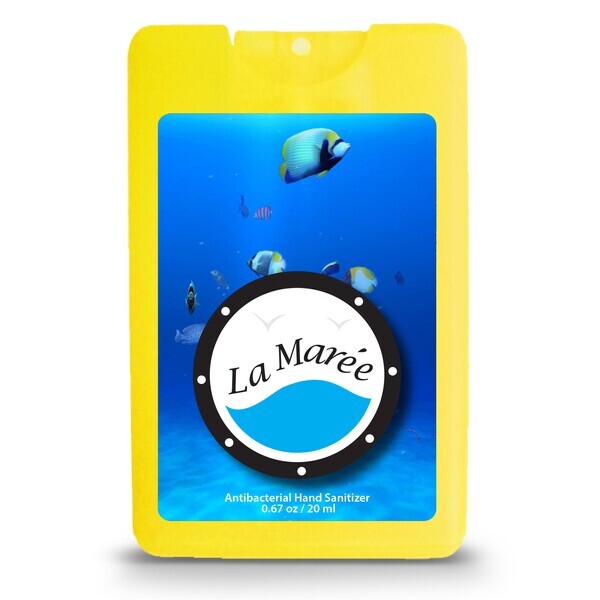 Credit Card Style Antibacterial Hand Sanitizer Spray, .67oz.