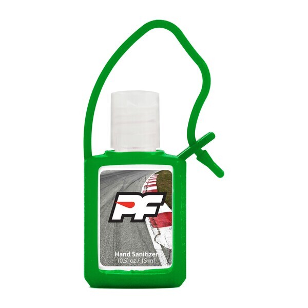 Travel Antibacterial Gel Hand Sanitizer w/ Carry Strap, .5oz.