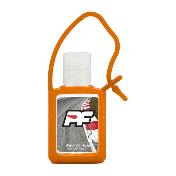 Travel Antibacterial Gel Hand Sanitizer w/ Carry Strap, .5oz.
