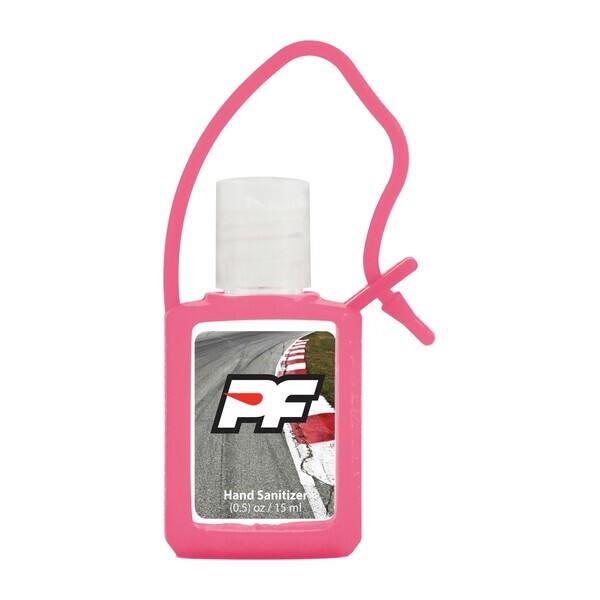 Travel Antibacterial Gel Hand Sanitizer w/ Carry Strap, .5oz.