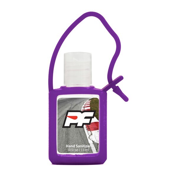 Travel Antibacterial Gel Hand Sanitizer w/ Carry Strap, .5oz.