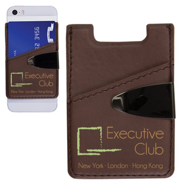 Deluxe Leatherette Cell Phone Wallet & Money Clip