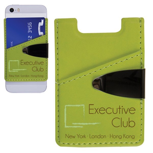 Deluxe Leatherette Cell Phone Wallet & Money Clip
