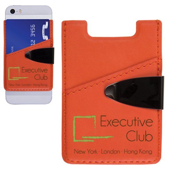 Deluxe Leatherette Cell Phone Wallet & Money Clip