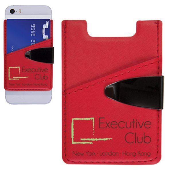 Deluxe Leatherette Cell Phone Wallet & Money Clip