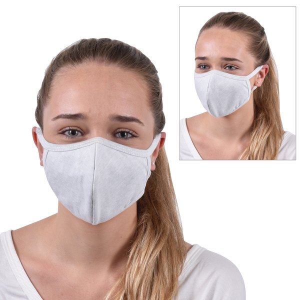 Reusable Washable Double Layer Cotton Poly Face Mask, 3 PACK - IN STOCK