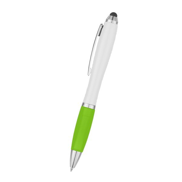 Twist Action Stylus Grip Pen w/Antimicrobial Additive