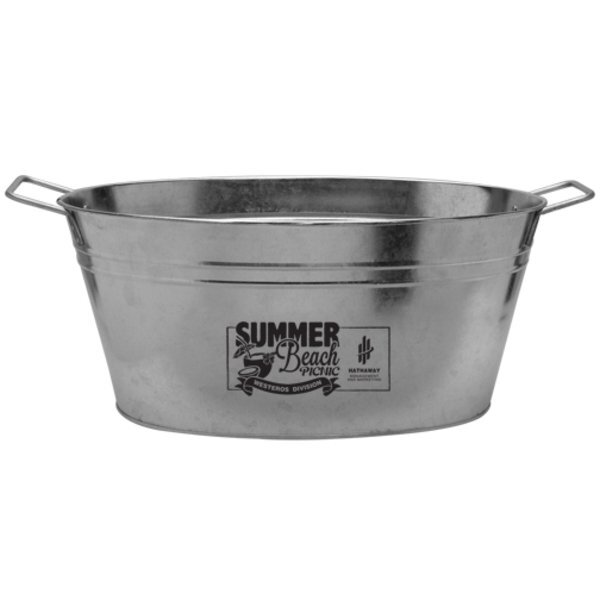 Galvanized Metal Tub, 15 Qt