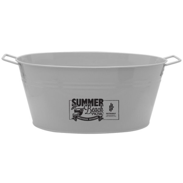 Galvanized Metal Tub, 15 Qt