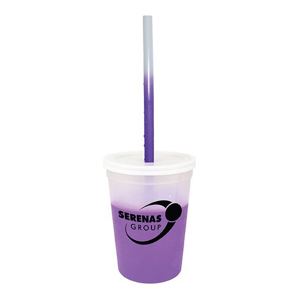 Mood Stadium Cup, Straw, & Lid Set, 12oz.