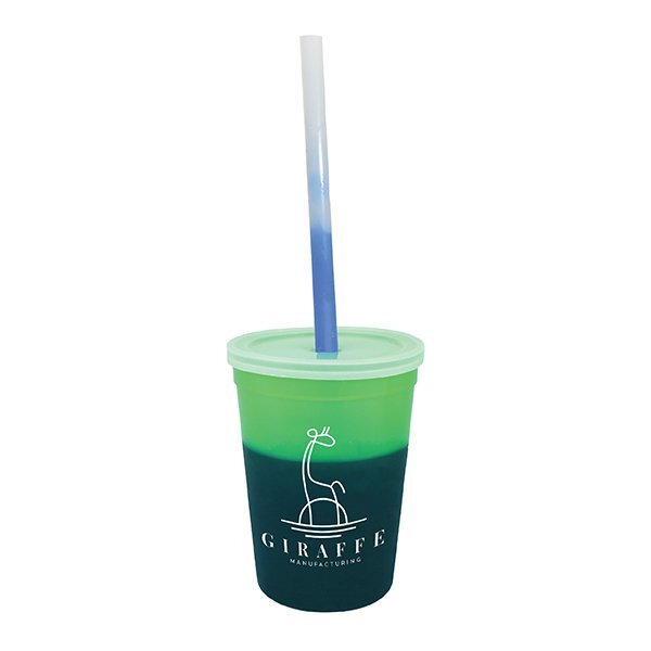 Mood Stadium Cup, Straw, & Lid Set, 12oz.