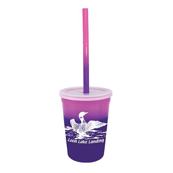 Mood Stadium Cup, Straw, & Lid Set, 12oz.