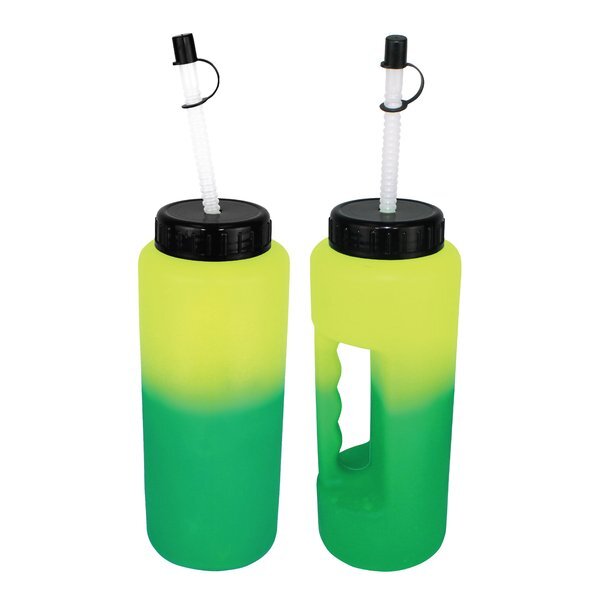 Mood Grip Bottle with Flexible Straw, 32oz.