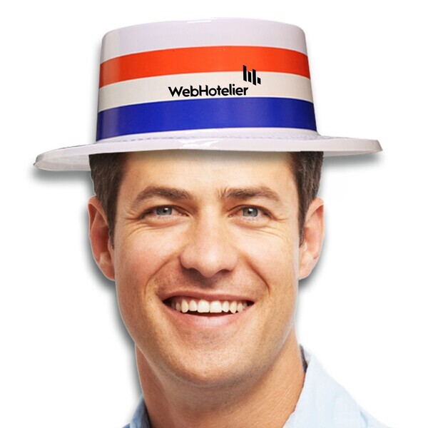 Patriotic Plastic Skimmer Hat